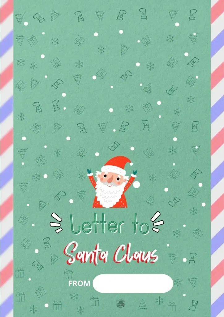 Happy Letters to Santa Claus template