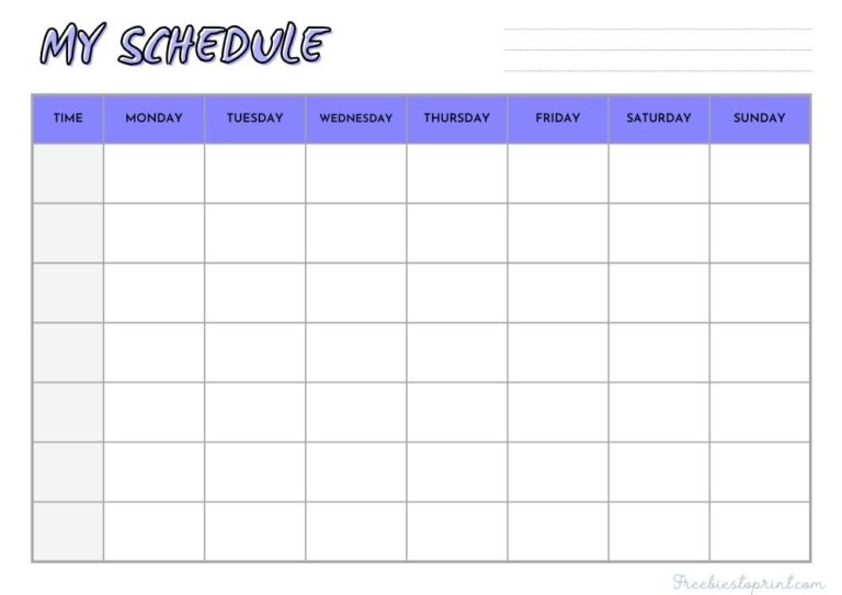 10 best Weekly class schedule templates【EXCEL】&【PDF】